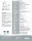 Page 2
NEC Display Solutions
500 Park Boulevard, Suite 1100Itasca, IL 60143866-NEC-INFO
	 	 	 	 	OPTICAL Display Technology     Resolution Native   Maximum  Light Output (lumens)  
  Contrast Ratio Lamp Type  Lamp Life (up to)  Screen Size (diagonal)  Throw Ratio Projection Distance   Projection Angle  Lens     Zoom   Focus   F-#, f-# Keystone Correction  
SIGNAL COMPATIBILITY/CONNECTIVITY Scan Rate  Supported Video Standards SD/HD Video Signal Compatibility  PC Signal Compatibility Macintosh Compatibility...