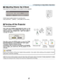 Page 36
7
3. Project  ng an Image (Bas  c Operat  on)
➐ Adjusting Volume Up & Down
Sound	 level 	 from 	 the 	 speaker 	 on 	 the 	 projector 	 can 	 be 	 adjusted. 	
Another
	 way 	 to 	 adjust 	 volume 	 is 	 to 	 use 	 the 	 menu.
Select
	 [ADJUST] 	
→	 [BASIC] 	→	 [VOLUME] 	 from 	 the 	 menu.
AUTOADJ.
ON/STAND BY
FOCUS
LAMPSTATUSPOWERSELECT
❽ Turning off the Projector
To turn off the projector:
ENTEREXIT
MENU
UPPAGE
OFFPOWERON
DOWN
MAGNIFYAV-MUTEF rst,  press  the  POWER  (ON/STAND...