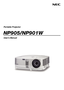 Page 1
Portable Projector
NP905/NP901W
User’s Manual 