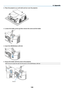 Page 159
145
8. Appendix
2.  Place the projector on a soft cloth and turn over the projector.
 
VIDEO INAUDIO IN
USBLAN
AUDIO INHDMI INAUDIO INCOMPUTER /COMPONENT 2 IN
COMPUTER /COMPONENT 1 IN
PC CONTROL
MONITOR OUTAUDIO OUT
S-VIDEO INAUDIO INL/MONOL/MONORRWIRELESSWIRELESS
3.  Loosen the holder screw and then remove the screw and the holder.
 
VIDEO  INAUDIO IN
USBLAN
COMPUTER /COMPONENT  1 IN
MONITOR OUT
S-VIDEO INAUDIO  IN
L/MONO
L/MONO
R
R
4.  Insert the USB Wireless LAN Unit.
 VIDEO  INAUDIO  IN
USBLAN
AUDIO...