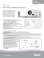 Page 1www.necdisplay.com
Entry-Level  
Installation Projectors
P Series  
P350X, P350W and P420X digital projectors 
Easy to use and at the right price, P Series 
projectors provide all the essential features 
that you need to connect with your audience. 
Highlighted by enhanced connectivity and 
bright images, these models are ideal for 
entry-level integration environments such 
as corporate boardrooms, higher education 
classrooms and government training rooms.
ESSENTIAL FEATURES FOR INTEGRATION
° With XGA...