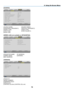Page 8879
5. Using On-Screen Menu
[SOURCE]
[SOURCE	NAME]	 	 [SOURCE	INDEX]
[HORIZONTAL	FREQUENCY]	 [VERTICAL	FREQUENCY]
[SIGNAL	TYPE]	 	 	 [VIDEO	 TYPE]
[SYNC	TYPE]	 	 	 [SYNC	POLARITY]
[SCAN	TYPE]
[WIRED	LAN]	(not	available	on	NP405/NP305)
[PROJECTOR	NAME]	 [IP	ADDRESS]
[SUBNET	MASK]		 [GATEWAY]
[MAC	ADDRESS]
[VERSION]
[PRODUCT]	
[SERIAL	NUMBER]
[FIRMWARE]	 Version
[DATA]	Version
[CONTROL	ID]	(when	[CONTROL	ID]	is	set) 