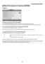 Page 66
57
5. Using On-Screen Menu
 Menu Descriptions & Functions [SETUP]
[GENERAL]
Enablng Auto Keystone [AUTO KEYSTONE]
This feature allows the projector to detect its tilt and correct vertical distortion automatically.
To turn on the AUTO KEYSTONE feature, select [ON]. To adjust the KEYSTONE feature manually, select [OFF].
Correctng Vertcal Keystone Dstorton Manually [KEYSTONE]
You can correct vertical distortion manually. (→ page 28)
TIP: When this option is highlighted, pressing...