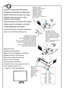 Page 4Adjust the tilt foot
Einstellung des Kippfußes
Régler le pied de réglage de l’inclinaison
Regolate il piedino d’inclinazione
Ajuste de las patas de inclinación
Ajuste o Pé de Inclinação
Justera lutningen med foten
Настро\bка ножки для ре\fулировки наклона
기울기 받침을 조절하십시오 .
(→  Page 21 of the User’s Manual)
Rear foot
Hinterer Fuß
Pied arrière
Piedino posteriore
Pata posterior
Pé traseiro
Bakre fot
Задняя ножка
뒷발
Up
Nach oben HautSu
Arriba Cima Upp
Вверх
위로
Down
Nach Unten
Bas
Giù
Abajo
Baixo
Ner
Вниз
아래로...