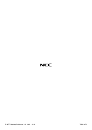 Page 97© NEC Display Solutions, Ltd. 2009 - 20107N951471 