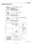 Page 8778
7. Appendix
310(12.2)96(3.8)
247(9.7)
68.4
(2.7)
95
(3.7)
 Cabinet Dimensions
Lens center
Lens center
Unit: mm (inch)
NP215
NP216
NP210/NP115/NP110 