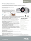 Page 1www.necdisplay.com
Professional Installation 
Projectors
NP Installation Series  
NP3250/NP3250W/NP2250/NP1250 digital installation projectors 
Powerful installation projectors equipped to take on the most  
demanding integration projects.
FLEXIBILITY ENABLES PERFORMANCE
° The industry’s first built-in stacking correction capabilities\
 (up to four     projectors) allows the projectors to boost an image’s brightness \
up to    20,000 lumens, which is ideal for larger-sized screens and environmen\
ts...