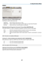 Page 101
8
6. Using On-Screen Menu
[VIDEO]
Using Noise Reduction [NOISE REDUCTION]
This function is used to reduce video noise.RANDOM.NR
.......... Reduces.flickering.random.noise.in.an.image..
MOSQUITO.NR
....... Reduces.mosquito.noise.that.appears.around.the.edges.of.an.image.during.DVD.playback.
BLOCK.NR
.............. Reduces.block.noise.or.mosaic-like.patterns.by.selecting.ON.
Selecting Interlaced progressive Conversion process mode [DEINTERLACE]
This function allows you to select an...