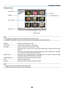 Page 83
9
5. Using the Viewer
NOTE: 
• The icon [  ] shows that the file cannot be displayed in the thumbnail screen.
•  The “MPG” or “WMV” icon shows that the movie file cannot be displayed in the \
thumbnail screen.
Highlight....................................Indicates.the.selected.folder.or.drive.
List.of.folders.............................Indicates.folders.contained.on.a.USB.memory.
Information................................Indicates.information.of.the.selected.file.or.folder.
Folder:. folder.name,....