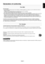 Page 3
English-1
EnglishFor USA
FCC Information
1. Use the attached specified cables with the MultiSync X462HB (X462HB) c\
olor display so as not to interfere with radio andtelevision reception.
(1) Please use the supplied power cord or equivalent to ensure FCC complianc\
e.
(2) Please use a good quality shielded video signal cable.
Use of other cables and adapters may cause interference with radio and t\
elevision reception.
2. This equipment has been tested and found to comply with the limits for a\
 class A...