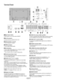 Page 10
English-8
Terminal Panel
Out
In
RGBHVRGB/HVRGBHVDVD/HD2 Pr Y Pb
VIDEO2VIDEO
 VIDEO IN connector (BNC and RCA)
To input a composite video signal. BNC and RCA connectors
are not available at the same time (Use only one input).
  VIDEO OUT connector (BNC)
To output the composite video signal from the VIDEO IN
connector.
  DVD/HD connector (RCA)
Connecting equipment such as a DVD player, HDTV device,
or Set-Top-Box.
 S-VIDEO IN connector (Mini DIN 4 pin)
To input the S-video (Y/C separate signal).
 AUDIO IN...