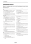 Page 70E-59
No image is displayed from your PC or video equipment to the
projector.
Still no image even though you connect the projector to the PC
first, then start the PC.
Enabling your notebook PC’s signal output to the projector.
•A combination of function keys will enable/disable the ex-
ternal display. Usually, the combination of the “Fn” key along
with one of the 12 function keys turns the external display
on or off.
No image (blue background, logo, no display).
Still no image even though you press the...