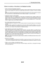 Page 58E-51
7. TROUBLESHOOTING
If there is no picture, or the picture is not displayed correctly.
•Power on process for the projector and the PC.
Be sure to connect the RGB cable between the projector and the computer before turning on the computer.
There are some notebook PCs, which do not output signal unless there is a projector or monitor connected
first.
NOTE: You can check the horizontal frequency of the current signal in the projector’s menu under Information. If it reads “0kHz”, this means there is no...