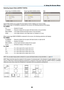 Page 97
8
6. Using On-Screen Menu
InputSignalScreenType
4:3 SCREEN
WIDE SCREEN
4:3
4:3 Window4:3 Fill
Squeeze
Wide Screen
Wide Screen
Zoom
Letterbox
4:3Letterbox
Letterbox
Selecting Aspect Ratio [ASpECT RATIO]
.Screen.Type.4:3.SCREEN.(VIDEO). Screen.Type.WIDE.SCREEN.(VIDEO). RGB
   
Aspect Ratio allows you to select the best Aspect mode to display your source image.
When screen type 4:3 SCREEN is selected for the source, the following selections will display:
For VIDEO...