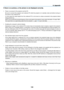 Page 144133
8. Appendix
If there is no picture, or the picture is not displayed correctly.
•	 Power	on	process	for	the	projector	and	the	PC.
	 Be	sure	to	connect	 the	projector	 and	notebook	 PC	while	 the	projector	 is	in	 standby	 mode	and	before	 turning	 on	
the	power	to	the	notebook	PC.
	 In	most	cases	 the	output	 signal	from	the	notebook	 PC	is	not	 turned	 on	unless	 connected	 to	the	 projector	 before	
being	powered	up.
NOTE:	You	can	check	 the	horizontal	 frequency	of	the	 current	 signal	in	the...