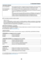 Page 7662
•	NETWORK	SERVICE
PJLink	PASSWORDSet	a	password 	f or 	PJLink*.	A 	pass word 	m ust 	be 	32 	char acters 	or 	less .	Do 	not 	f orget 	
your	password.	However, 	 if 	 you 	 forget 	 your 	 password, 	 consult 	 with 	 your 	 dealer.
HTTP	PASSWORDSet	a	password	for	HTTP	server.	A 	 password 	 must 	 be 	 10 	 characters 	 or 	 less.
AMX	BEACONTurn	on	or 	off 	f or 	detection 	from 	AMX 	De vice 	Disco very 	when 	connecting 	to 	the 	netw ork	
supported	by	AMX’s	NetLinx	control	system.
TIP:	
When	using...