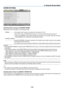 Page 127114
[POWER OPTIONS]
Selecting	Power-saving	in	[STANDBY	MODE]
Setting	the	power	consumption	in	the	standby	mode.
NORMAL ����������������In the standby mode, the power consumption of the projector is 0�5 W�
In the standby mode, the POWER indicator lights up in red while the STATUS indicator will go off�
•	 When	set	to 	[NORMAL], 	the 	following 	terminals 	and 	functions 	will 	be 	disabled. 	HDMI 	OUT 	terminals, 	
Ethernet/HDBaseT port, LAN function, mail notification function
NETWORK STANDBY...