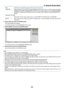 Page 114101
TIME ����������������������Set the time to execute the program� Enter time in 24-hour format�
FUNCTION �������������Select a function to be executed� Selecting [POWER] will allow you to turn on or off the projector by set\
ting 
[ADVANCED SETTINGS]� Selecting [INPUT] will allow you to select a video source by setting [ADVANCED 
SETTINGS]� Selecting [LIGHT MODE] will allow you to select [LIGHT MODE] by setting\
 [ADVANCED SET-
TINGS]�
ADVANCED SETTINGS
 ������������������������������Select power...