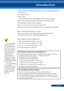 Page 3023... English
Introduction
5  Click “Open” in the dialog box. If prompted, enter an administrato\
r name 
and password.
The installer will start.
6  Click “Next”.
“END USER LICENSE AGREEMENT” screen will be displayed.
7  Read “END USER LICENSE AGREEMENT” and click “Next”. 
The confirmation window will be displayed.
8  Click “I accept the terms in the license agreement”.
Follow the instructions on the installer screens to complete the install\
ation.
Step 2: Connect the projector to a LAN
Connect the...