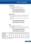 Page 5043... English
User Controls
 SHARPNESS
Adjust the sharpness of the image.
  Press the  button to decrease the sharpness.
  Press the  button to increase the sharpness. 
SHARPNESS
EXIT ADJUST
EXIT
 
SATURATION
Adjust a video image from black and white to fully saturated color.
   Press the  button to decrease the amount of saturation in the 
image.
   Press the  button to increase the amount of saturation in the 
image. 
SATURATION
EXIT ADJUST
EXIT
  HUE
Adjust the color balance of red and green.
 ...