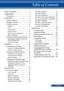 Page 81... English
Table of Contents
Table of Contents...............................1
Usage Notice .....................................2
Precautions .........................................2
Introduction ........................................4
Product Features  ................................4
Package Overview ..............................5
Product Overview  ...............................6
Projector .................................................6
Ports...