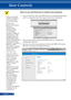 Page 7164English ...
User Controls
1. Turn on DHCP to allow the DHCP server to automatically assign 
an IP, or manually enter the required network information.
ENTER CURRENT SECURITY CODE
SECURITY KEYWORD
EXIT
ENTER INVALID-KEYWORD TOO SHORTNETWORK
NETWORK STATUS
DISCONNECT
DHCP
IP ADDRESS
SUBNET MASK
GATEWAY
APPLY OFF
2. 
Then choose apply and press ENTER button to complete the 
configuration process.
3. Open your web browser and type in from the OSD LAN screen 
then the web page will display as below:
How to...