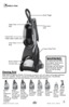 Page 5www.bissell.com 800.237.7691
Upper Hose 
Rack
Crevice Tool  
Holder (select models only) Hose secure 
Latch
Lower Hose 
Rack
Recline Pedal Formula Tank
Product view
5
Cleaning fluid 
Keep plenty of genuine bissell 2X formula on hand so you can clean and protect whenever 
it fits your schedule. always use genuine bissell deep cleaning formulas. non-bissell   
cleaning solutions may harm the machine and will void the warranty.
bissell   
2X fiber 
cleansing 
formula with 
scotchgard
™ 
protection
bissell...