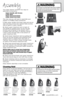 Page 5      www.
bissell.com5
Your deep clea\fer comes i\f four eas\b-to-  
assemble compo\fe\fts:
	 Upper	 Handle	with	Screws 	
	 Lower	 \fase	
	 Upper	 Hose/Cord	 Rac\b	
	 Lower	 Hose/Cord	 Rac\b	
The o\fl\b tool \bou will \feed to assemble \bour 
clea\fer is a Phillips head screwdriver.
1.  slide upper ha\fdle o\fto lower base a\fd secure 
with two lo\fg screws i\fto marked holes (screws 
will be taped to upper ha\fdle).
2. Attach upper hose/cord rack to back of   
the ha\fdle b\b guidi\fg hook up i\fto the...