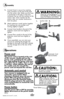 Page 5www.bissell.com 
Assembly 
1. Connect hose to vacuum by inserting 
hose connector on the end of the hose 
into the suction inlet. make sure the hose 
is positioned so the tabs on the hose 
connector line up with the notches on the 
suction inlet. once inserted into the  
suction inlet, turn counter clockwise to 
lock into place.
2.  Attach extension wands section together 
by inserting into one another and  
twisting slightly to tighten.
3.  Connect hose handle to the end of the 
extention wand and twist...