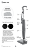 Page 4www.bissell.com 4
Handle
Power   
Cord
Brush 
Switch
Ready 
Light Power 
Switch
Manoeuvrable 
Swivel Head Filter Water 
Tank
Quick 
Release
™ 
 
Cord 
Wrap
Product view
Dirt Bin  
Release Pedal
Includes 2 Microﬁbre Mop Pads  with Microban™  
Antibacterial Protection
Bacteria Build-Up on Non-Microban  (left) vs. Microban Mop Pad (right)
In between uses, bacteria can quickly 
multiply in number on an unprotected 
steam mop pad. Microban®  
antibacterial protection helps prevent   
the growth of 99.9% of...