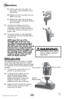 Page 7www.bissell.com 7
Operations
c. fill the water tank with water. for  
best results, water should be at room 
temperature.
d.  Replace the insert assembly and cap, 
tighten until snug.
e.  Replace the water tank by lining up 
the vertical guides and gently sliding it 
back into place.
3.  Twist the quick release cord wrap  
clockwise to unwrap the power cord  
completely, make sure both switches are 
in the "off" position and plug it into a 
proper outlet.
4.  Turn power button on. The ready light...