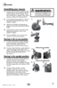 Page 5www.bissell.com 
Assembly 
Assembling your vacuum 
1. Connect swivel hose by squeezing both  
locking buttons and inserting it into the 
suction opening on the canister. Once 
the swivel hose is inserted in the suction 
opening, release the locking buttons.
2.  Connect telescoping extension wand to 
the handle end of the flex hose. Twist 
slightly to tighten.
3.  Attach the tool holder to the telescoping   
extension wand and insert the tools into the 
holder. 
4.  Connect floor nozzle to the end of the...