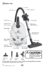 Page 4www.bissell.com 4
Product view
CAUTION:  Do not plug in your vacuum 
cleaner until you are familiar with 
all instructions and operating 
procedures.
Handle
Flex Hose
*The Filter Media, not the vacuum as a whole, complies with the High Efficiency Particulate 
Air (HEPA) filter specification (EN 1822-1:2009).
Telescoping 
Extension Wand
Air Flow Regulator
Automatic Cord  
Rewind Butto
n
Brush Switch
Power Button
Bag Change  
Indicator
Variable Suction 
Power Control
Post-Motor 
 
HEPA Media Filter*
Carry...