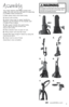 Page 5      www.
BISSELL.com5
Your deep cleaner assembles quickly and   
easily. The only tool you will need for assembly   
is a Phillips head screwdriver.
1.  Slide upper body onto lower body.
2.  Secure with screws.
3.  Attach hose wrap to upper handle by   
slidin\f it up the bottom of the handle until   
it snaps firmly in place.
4.  Slide upper handle into upper body,   
until it will not \fo any further and   
secure with screw.
5.  Place solution tank on back of unit.
6.  Wrap power cord and flex...