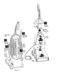 Page 35.3 Spraying 
Crevice 
ToolBolt and Nut 
(2)
Power 
Cord4.
Upholstery/
Carpet Tool3.
Flex Hose
Assembly
Back ViewLower
Chassis Handle
Assembly1.2. Upper Hose
RackLower 
Hose 
RackLower
Cord
HolderUpper
Cord
Holder 