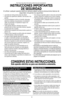 Page 1111
•  Lea todas las instrucciones antes de utilizar.• No toque las superficies calientes. Use las asas o las perillas. • A fin de protegerse contra un incendio, descarga eléctrica y lesiones a las personas, no sumerja el cable, los enchufes ni el aparato en agua ni en ningún otro líquido.• Todo aparato eléctrico utilizado cerca de la presencia de los niños o por ellos mismos, requiere la supervisión de un adulto.• \fesenchufe el aparato del tomacorriente cuando no esté en uso. • Espere a que el aparato...