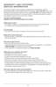 Page 88
WARRANTY AND CUSTOMER 
SERVICE INFORMATION
For service, repair or any questions regarding your appliance, call the 
appropriate 8\b\b number listed within this section. Please  DO NOT return the 
product to the place of purchase. Also, please DO NOT mail product back to 
manufacturer, nor bring it to a service center. You may also want to consult 
the website listed on the cover of this manual.
Two-Year Limited Warranty  
(Applies only in t\Ghe United States and Canada)  
What does it cover?
•  Any...