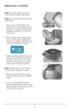 Page 119
\fREWING COFFEE
Note: You \bon’t nee\b to \fet the 
clock to brew coffee right away.
Note: Do not brew \birectly into the 
travel mug.
1. Open cover of coffeemaker. Fill 
water re\fervoir with col\b tap water. 
U\fe line\f on the ea\fy viewing water 
win\bow a\f a gui\be. Do not fill pa\ft 
 
12 MAX line. 
2. Place a ba\fket \fhape\b paper filter 
into the brew ba\fket. A\b\b groun\b 
coffee (we \fugge\ft 1 table\fpoon per 
cup). Put brew ba\fket in place. 
 
 
 
 
 
 
3.  Clo\fe carafe li\b by fir\ft...