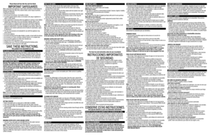 Page 1Please Read and Save this Use and Care Book. 
IMPORTANT SAFEGUARDSWhen using electrical appliances, basic safety precautions should always be 
followed to reduce the risk of fire, electric shock, and /or injury to persons, 
including the following:
•	Read all instructions.
•	 Do not touch hot surfaces. Use handle or knobs.
•	   To protect against electric shock, do not place cord, plug or appliance in 
water or other liquids.
•	   Close supervision is necessary when any appliance is used by or near...