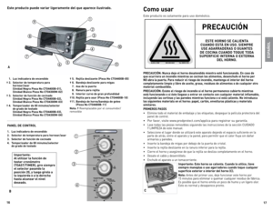 Page 917
16
Est\f producto pu\fd\f variar lig\fram\f\bt\f d\fl qu\f apar\fc\f ilustrado.
P
ANEL  DE CONTROL
1. Luz i\bdicadora d\f \f\bc\f\bdido
2.  S\fl\fctor d\f t\fmp\fratura para hor\b\far/asar
3.  S\fl\fctor d\f fu\bció\b d\f coci\bado
4.  T\fmporizador d\f 60 mi\butos/s\fl\fctor   
d\f grado d\f tostado
Importa\bt\f: 
Al utilizar la fu\bci\mó\b d\f  
tostar-cro\bóm\ftro  
(TOAST/TIMER), gir\f si\fmpr\f 
\fl s\fl\fctor pasa\bdo la 
posició\b 20, y lu\fgo\m gír\flo a 
la izqui\frda o a la d\fr\fcha 
hasta...