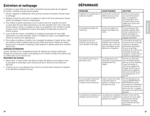 Page 18



entretien et nettoyage
l'utilisateur ne peut effectuer lui-même l'entretien d'aucune pièce de cet appareil.  
en confier l'entretien à du personnel qualifié.
1.  Fermer l'appareil, le débrancher de la prise de courant et le laisser refroidir avant 
le nettoyage
2.  nettoyer la porte en verre avec un tampon en nylon et de l'eau savonneuse.  ne pas 
utiliser de nettoyant à vitres en vaporisateur.
3.  Pour enlever la grille coulissante, ouvrir la porte, puis...