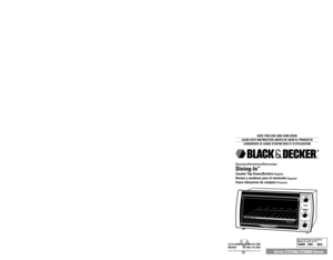 Page 1IMPORTANT SAFEGUARDSINSTRUCCIONES DE SEGURIDADIMPORTANTES MISES EN GARDE
When using electrical appliances, basic safety
precautions should always be followed, including
the following:
Read all instructions.
Do not touch hot surfaces.  Use handles or
knobs.
To protect against risk of electrical shock, do
not immerse cord, plug, or any non-removable
parts of this oven in water or other liquid.
Close supervision is necessary when any appli-
ance is used by or near children.
Unplug from outlet when not...