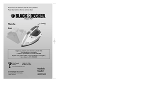 Page 1Por favor lea este instructivo antes de usar el producto
Please Read and Save this Use and Care BookPlancha
IronAccesorios/Partes
(EE.UU/Canadá)
Accessories/Parts
(USA/Canada)
1-800-738-0245
USA/Canada 1-800-231-9786
Mexico 01-800-714-2503www.blackanddecker.com
Modelo
Model❑
D5501
Power Pro
™
Registre su producto en la Internet en el sitio Web
www.prodprotect.com/applica 
y tendrá la oportunidad de GANAR $100,000!
Register your product online at www.prodprotect.com/applica, 
for a chance to WIN...