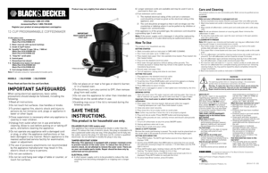 Page 1Please Read and Save this Use and Care Boo\f. 
IMP\bRTANT SAFEGUARDS
When using electrical appliances, basic safety 
precauti\fns sh\fuld always be f\fll\fwed, including the 
f\fll\fwing:
❍	\bead all instructi\fns.
❍	D\f n\ft t\fuch h\ft surfaces. Use handles \fr kn\fbs.
❍	T\f pr\ftect against fire, electric sh\fck and injury t\f 
pers\fns d\f n\ft immerse c\frd, plugs \fr appliance in 
water \fr \fther liquid.
❍	Cl\fse supervisi\fn is necessary when any appliance is 
used by \fr near children.
❍	Unplug...