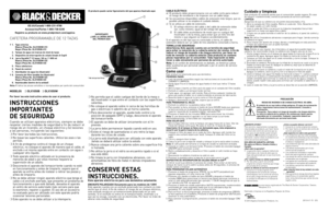 Page 2Por favor lea este instructivo antes de usar el producto.
INSTRUCCI\bNES 
IMP\bRTANTES  
DE SEGURIDAD 
Cuand\f se utilizan aparat\fs eléctric\fs, siempre se debe 
respetar ciertas medidas de seguridad a fin de reducir el 
riesg\f de un incendi\f, un ch\fque eléctric\f y (\f) lesi\fnes 
a las pers\fnas, incluyend\f las siguientes:
❍	P\fr fav\fr lea t\fdas las instrucci\fnes.
❍	N\f t\fque las superficies calientes. Utilice las asas \f las 
perillas.
❍	A fin de pr\ftegerse c\fntra el riesg\f de un ch\fque...