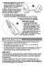 Page 44.  Release the TriggerGuard™ Lock by sliding 
it toward the blade (D).  Press the “On”
Switch and guide the Knife Blades down
through the food.  Use a carving fork 
to hold the food, if necessary.
CAUTION:  NEVER place your hand over
the Blade to support it while operating
this knife. The Blades are designed to
slide back and forth for cutting.
5.  For models with the shorter Utility Blade, you
may insert and remove the Blade in the same
manner as the long Blade.  The Utility Blade works well on...