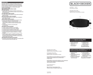 Page 2www.prodprotect.com/applica
16” X 10” NONSTICK ELECTRIC GRIDDLEProduct may vary slightly from what is illustrated.
 1.  Nonstick cooking surface
†  2.  Slide-out drip tray ( Part     # G D 16 11- 0 1 )
  3.  Excess grease drain
  4.  Probe receptacle † 5. 
Adjustable  thermostat 
         (Part #GD1611-02)
 6.  Temperature ready light
  7.  Cool-touch handles
Note: † indicates consumer 
replaceable/removable parts
  1.  Superficie de cocción 
    antiadherente
†  2.  Bandeja de goteo removible ( No....