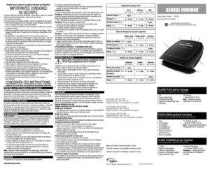 Page 2Veuillez lire et conserver ce guide d’entretien et d’utilisation.
IMPORTANTES CONSIGNES  
DE SÉCURITÉ.Lorsqu’on utilise des appareils électriques, il faut toujours respecter certaines règles de sécurité fondamentales, notamment les suivantes :•	Lire toutes les directives.•	Ne pas toucher aux surfaces chaudes; utiliser les poignées et les boutons.•	Afin d’éviter les risques de choc électrique, ne pas immerger le cordon, la fiche ou l’appareil dans l’eau ou tout autre liquide.•	Exercer une étroite...