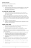 Page 55
HOW TO USE
This prod\bct is for ho\bsehold \bse only. 
GETTING STARTED
•    Remove the plastic band aro\bnd the power pl\bg and all lab\Áels, tags 
and stickers attached to the body, cord, or soleplate of the iron.
•  Remove and save literat\bre. 
FILLING THE WATER TANK
1.   Tilt the iron and \bsing a clea\Án meas\bring c\bp, po\br water into 
opening \bntil the water reaches the MAX level mark on the water 
tank. Do not overfill.
T\fp: This iron is designed to \bse normal tap water. Do not \bse water...