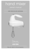 Page 1hand mixer
SAVE THIS USE AND CARE BOOK
owner ’s manual
MGD200
Please call 1-800-231-9786 with questions. 